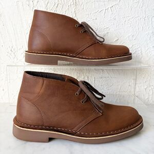Clarks Classic Desert Chukka Boots Women's Size 7 Brown Leather Lace-Up 15260